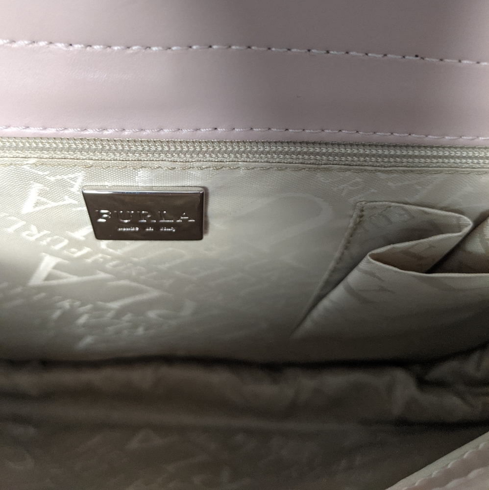 Furla Vintage Top Handle Purse Mauve Light Pink - Picture 10 of 14
